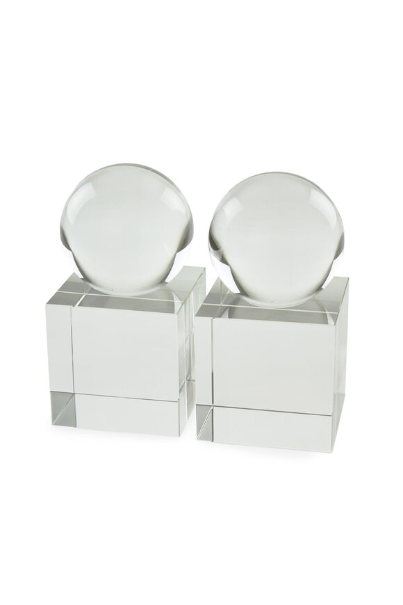 Tizo Crystal Block & Sphere Book Ends