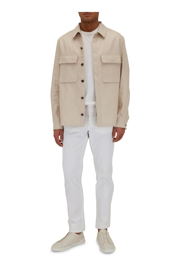 Zegna - Cream Oasi Cashmere Crewneck