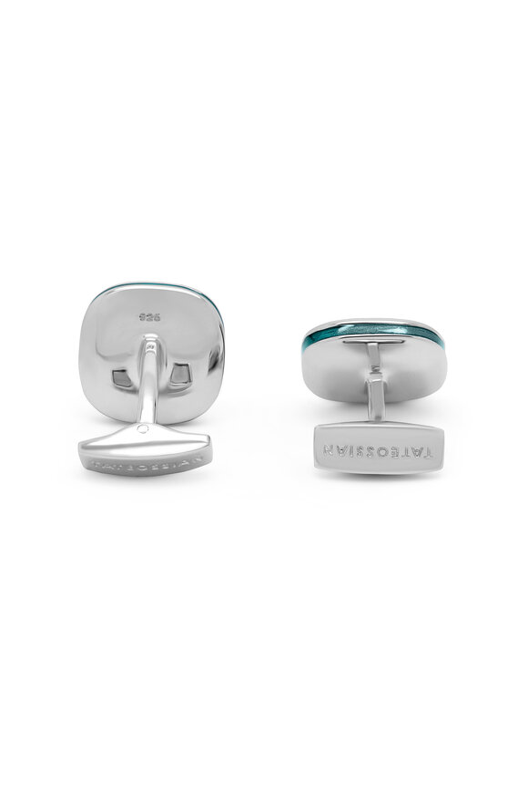 Tateossian - Pietersite Doppione Sterling Silver Cufflinks