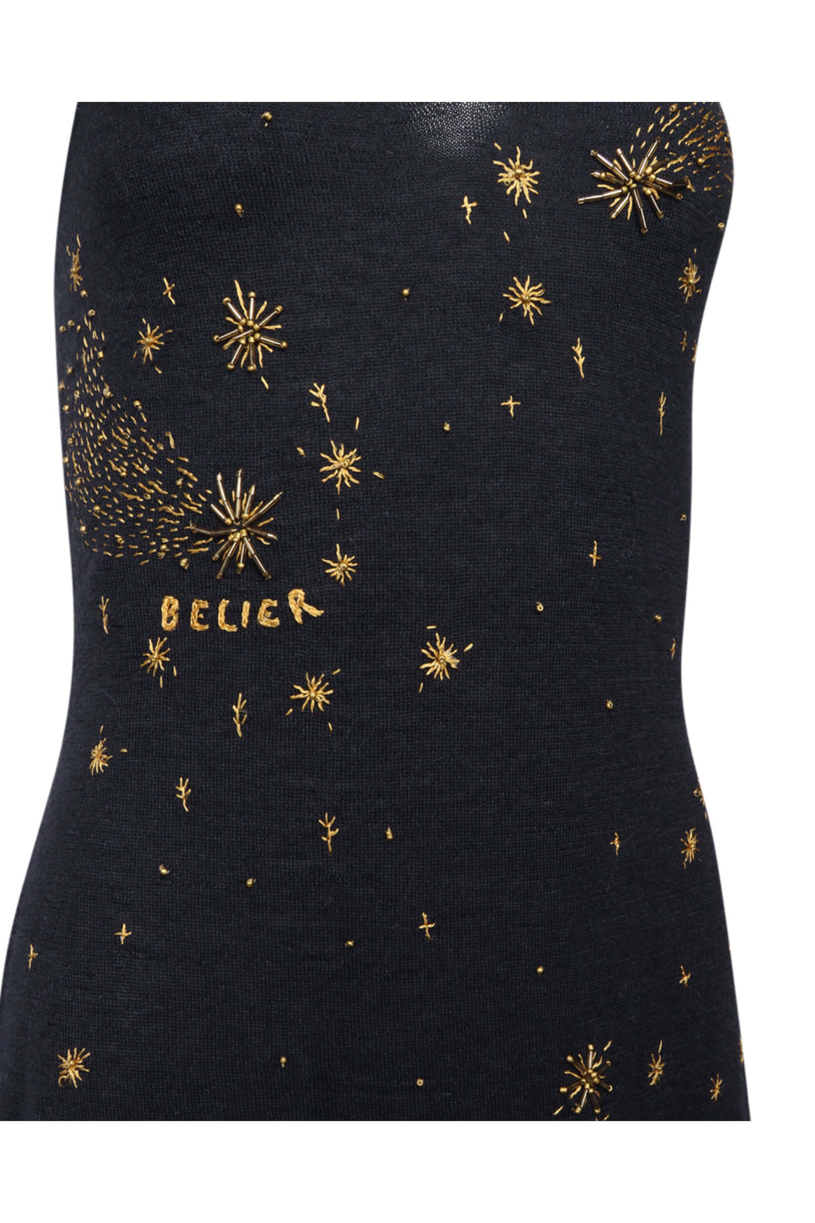 Altuzarra - Navy Denise Embroidered Midi Dress