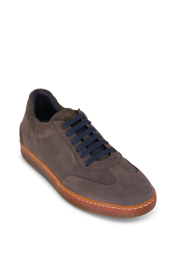 Di Bianco Fiorano Brown Suede Low Top Sneaker - view 1