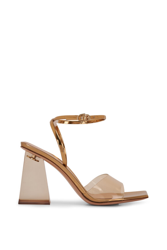 Gianvito Rossi - Cosmic Metallic Gold PVC Sandal, 85mm