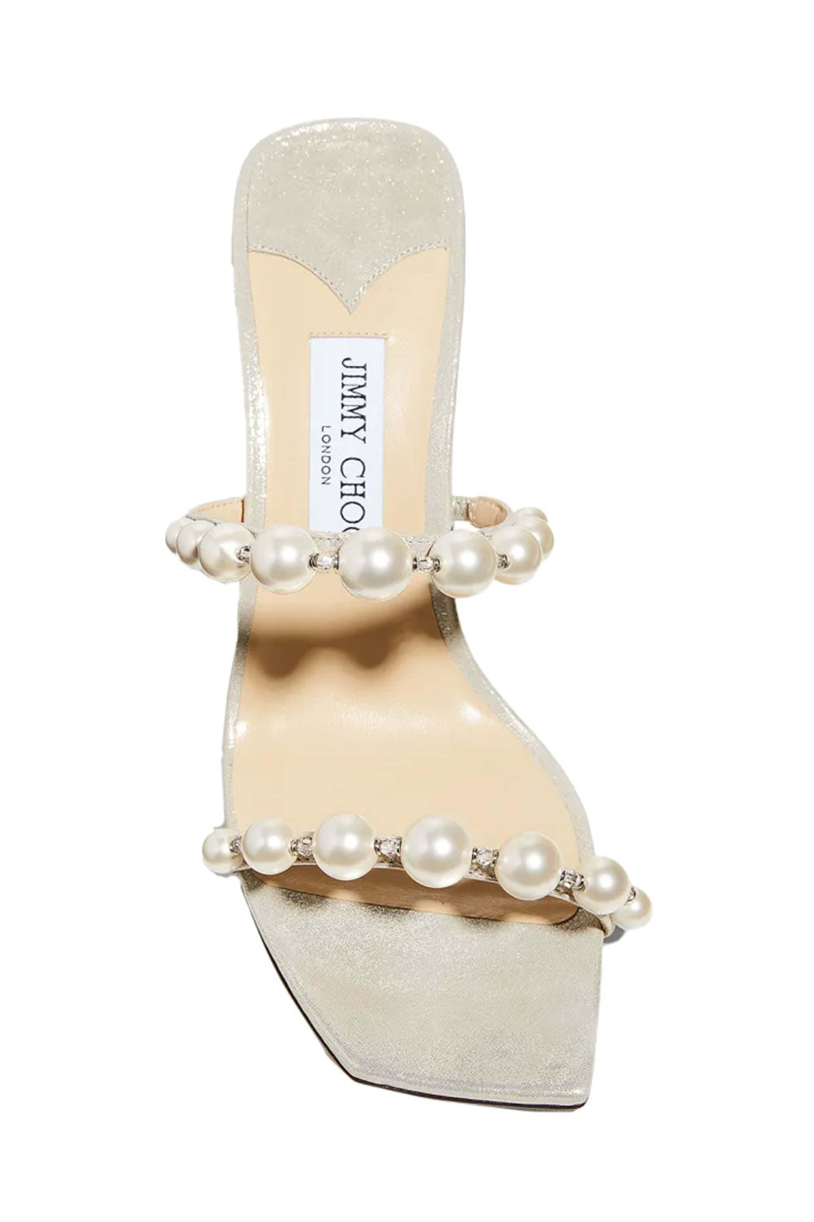 JIMMY CHOO パールサンダル JIMMY CHOO Jimmy Choo ジミーチュウ スライド サンダル FITZ/F