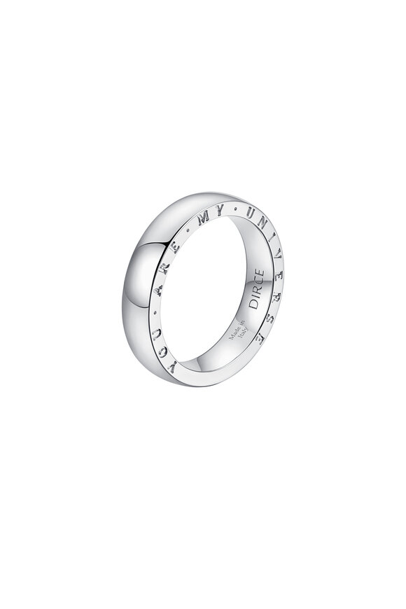 Alberto Milani - 18K White Gold Plain Dirce Wedding Band, 4.3mm