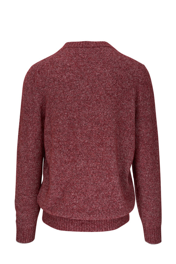 Brunello Cucinelli - Burgundy Knit Crewneck Sweater