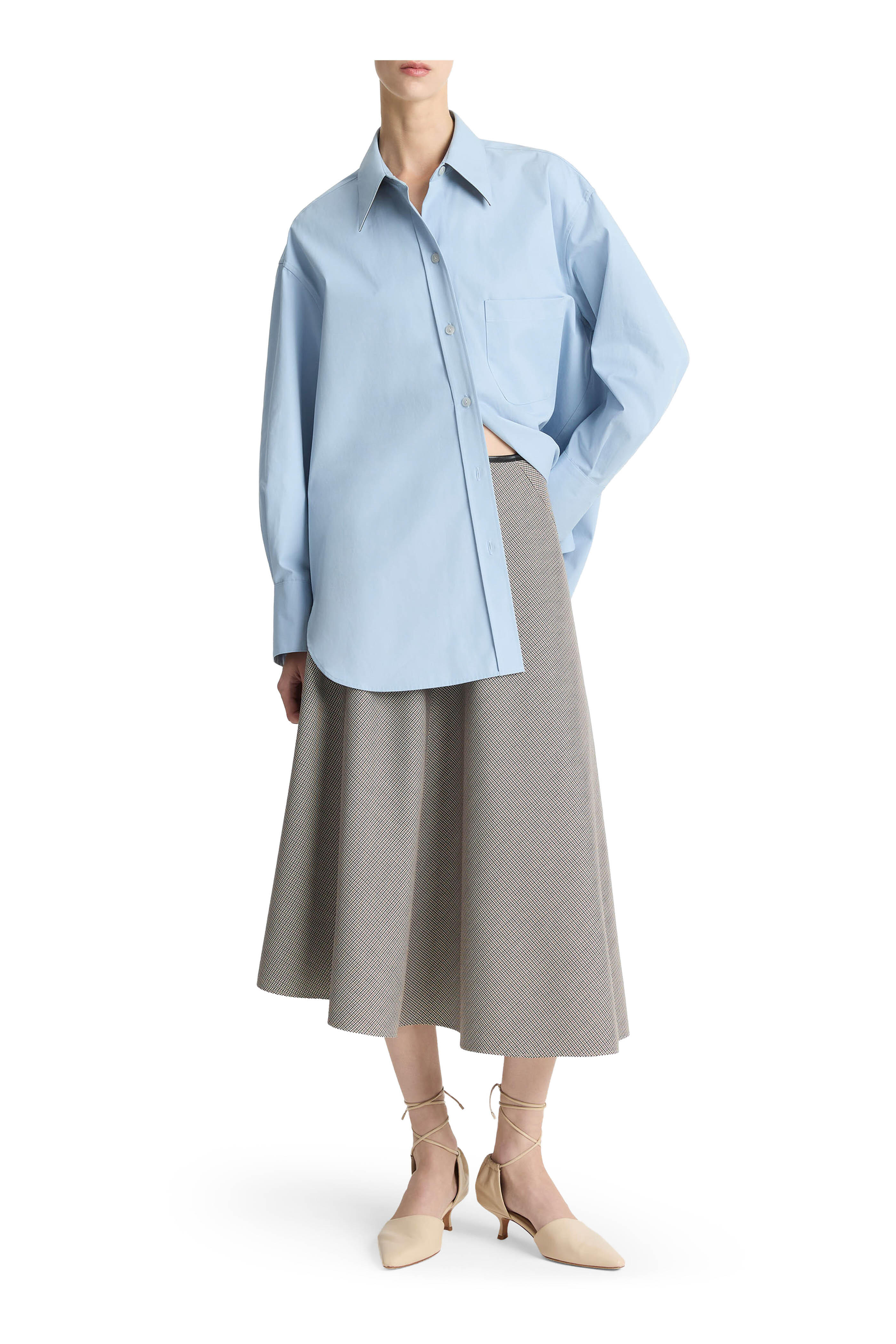 Vince - Black & Red Multi Houndstooth Skirt