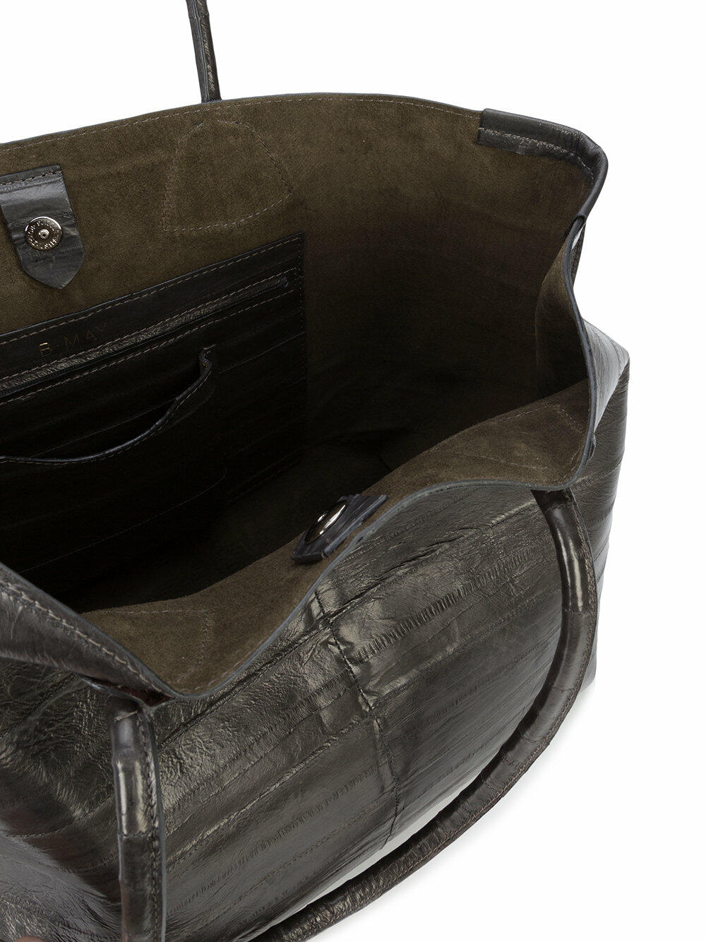 B May Bags - Anthracite Reverse Eel Large Market Tote