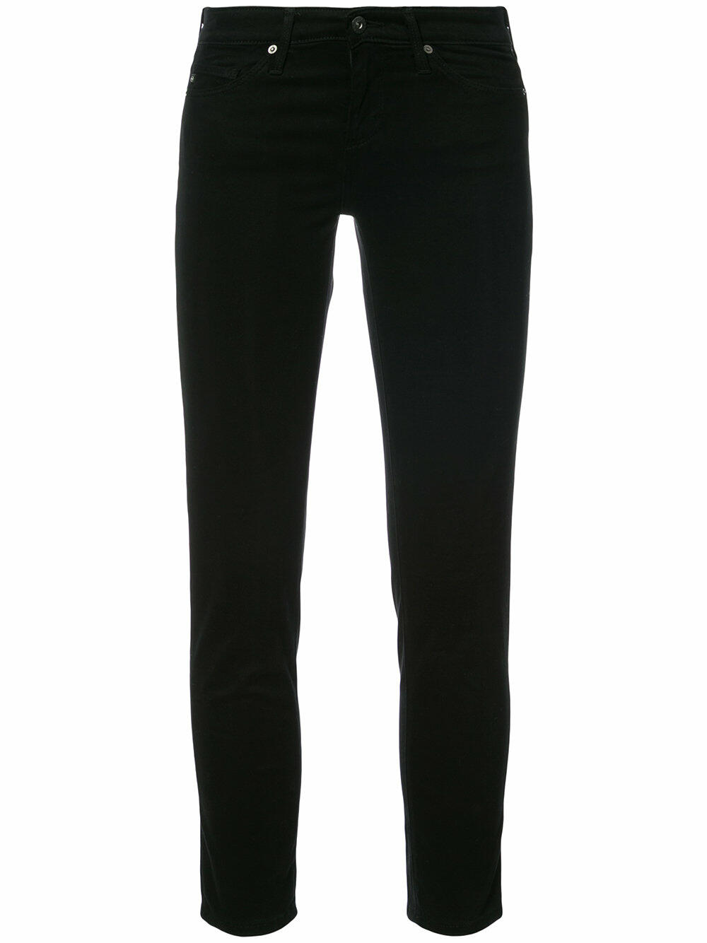 AG Stilt Black Sateen Cropped Cigarette Jean Mitchell Stores