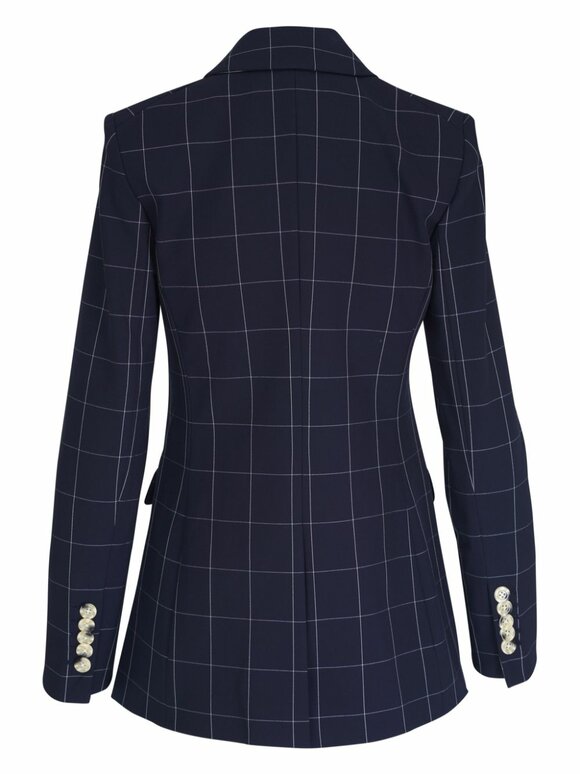 Veronica Beard - Charleston Navy & White Windowpane Dickey Jacket