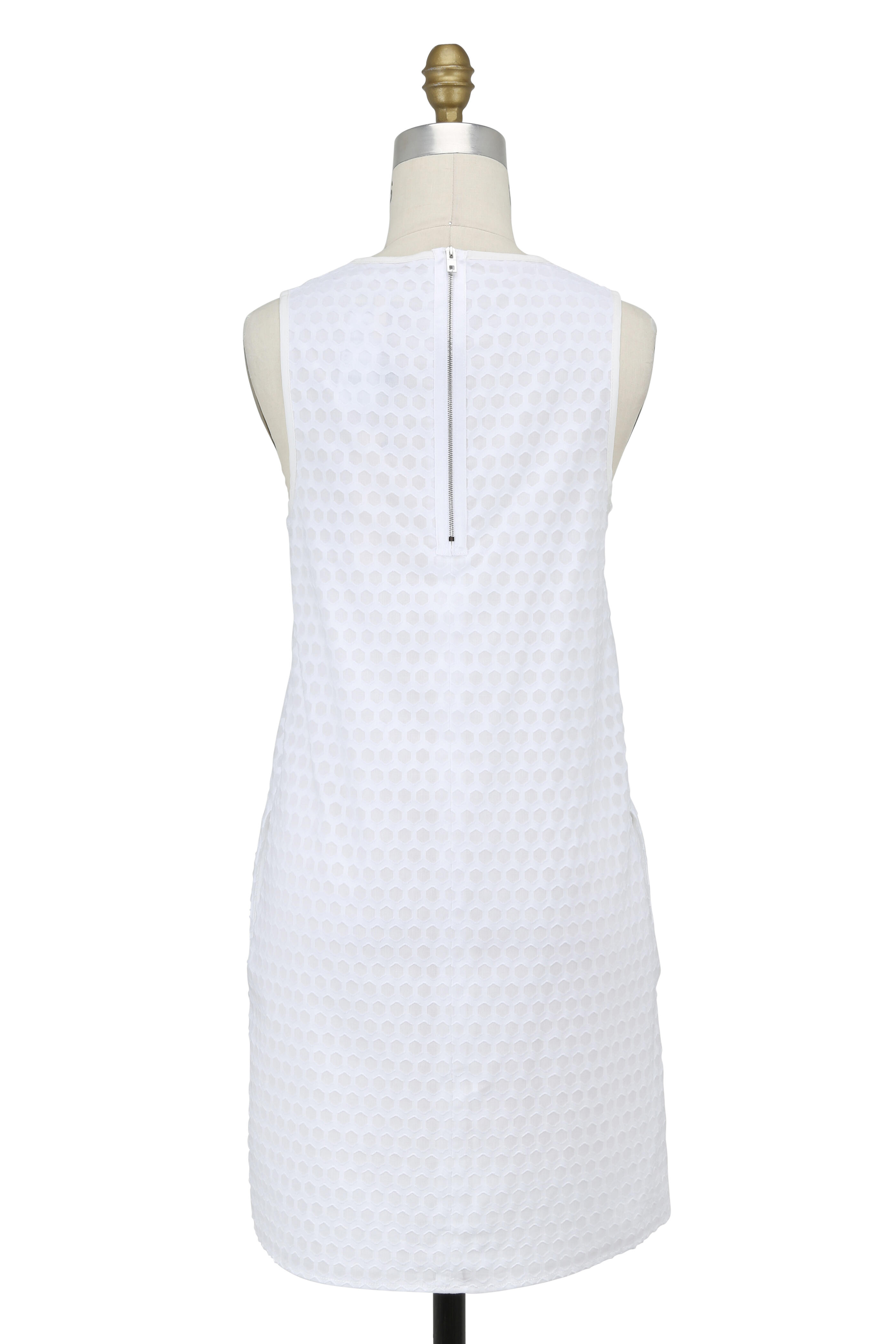 Rag & Bone - Evie White Honeycomb Shift Dress