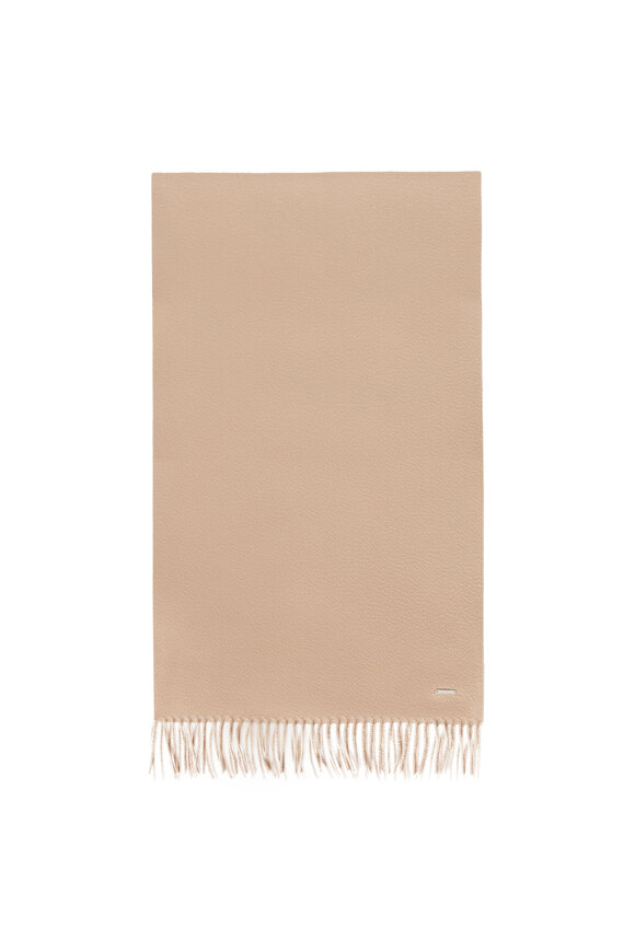 Loro Piana Sciarpa Grande Gold Double-Faced Cashmere Scarf