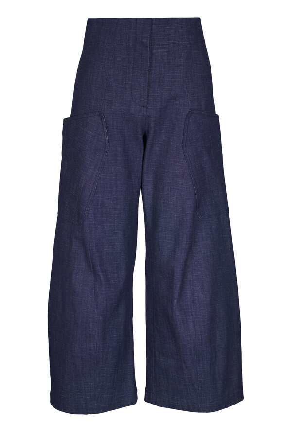 Zero + Maria Cornejo Curved Eda Indigo Culotte