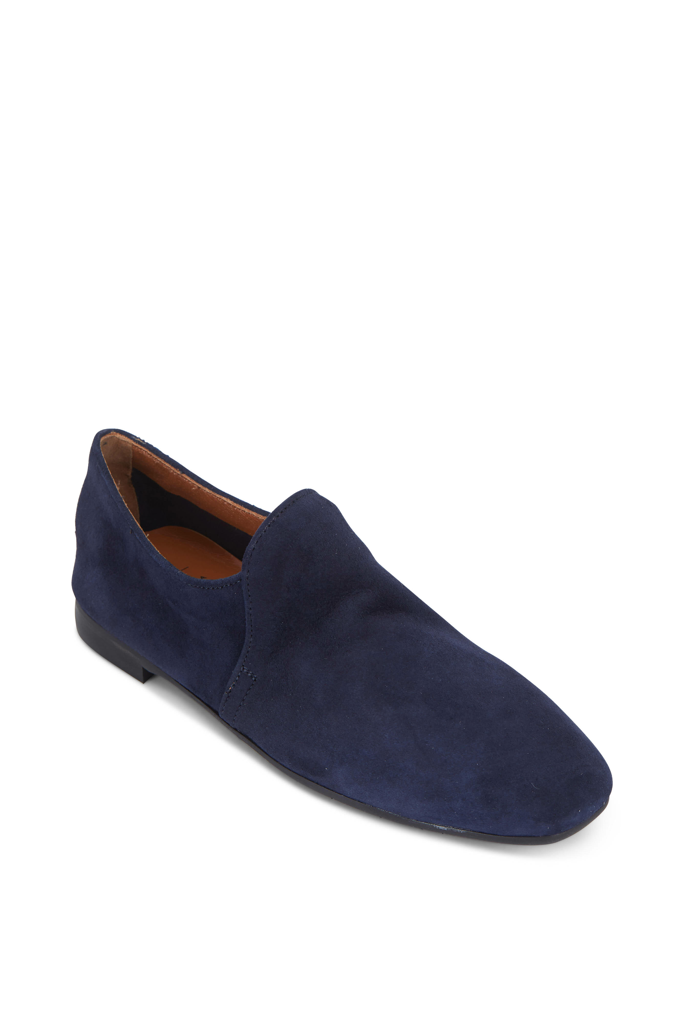 Aquatalia Revy Sapphire Blue Weatherproof Soft Suede Loafer