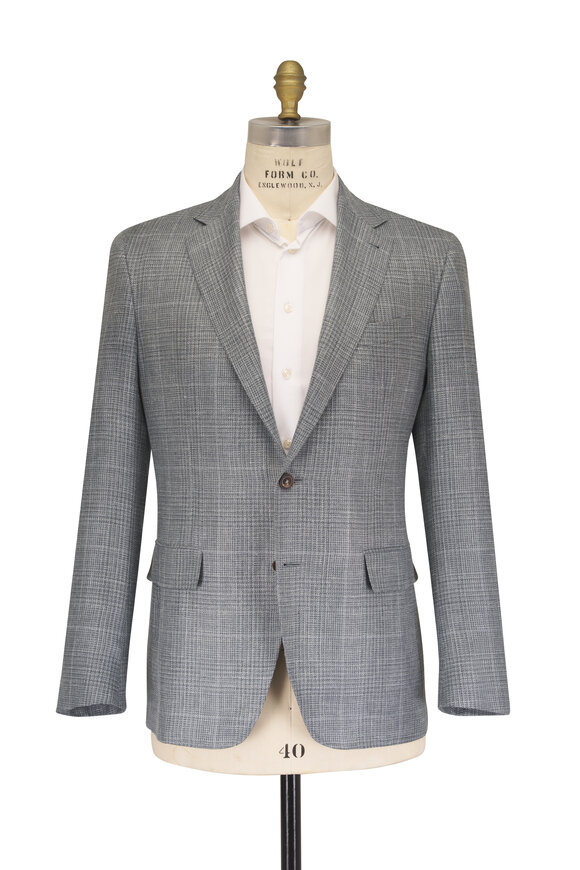 Canali Sage Cashmere, Linen, & Silk Sportcoat - view 2
