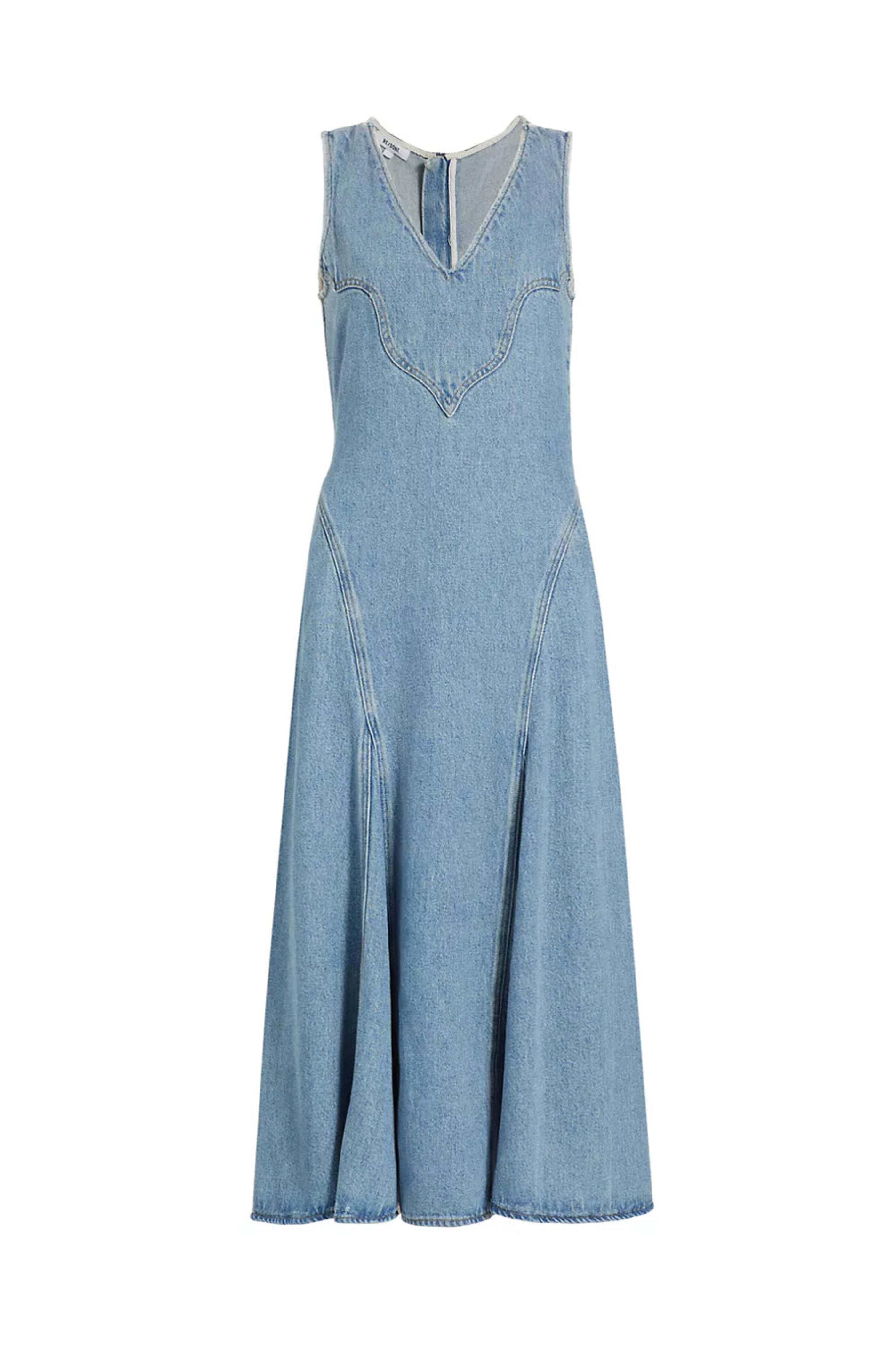 Re/Done - Western Denim Dress in Mojave