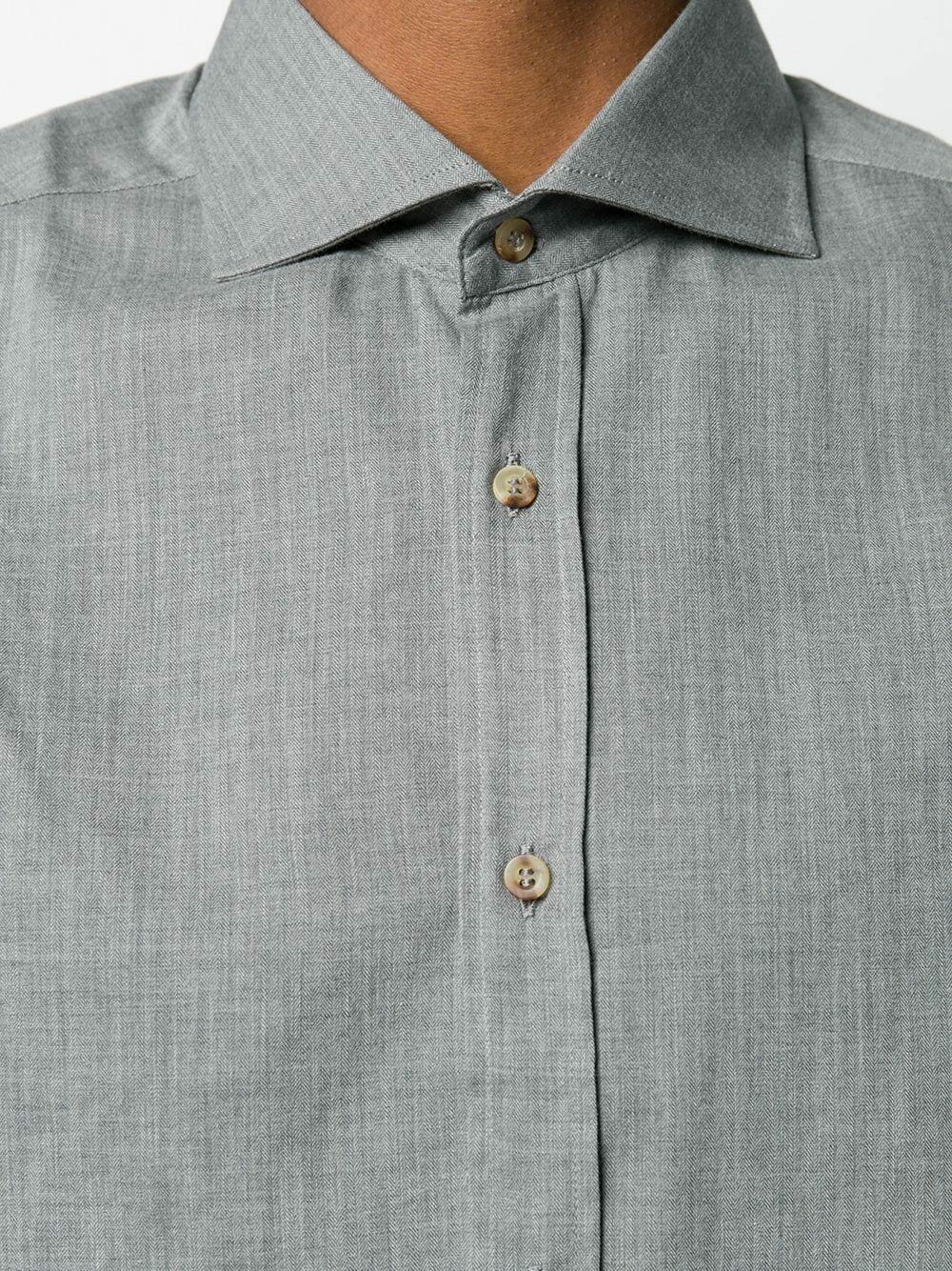 Brunello Cucinelli - Gray Basic Fit Sport Shirt - view 6