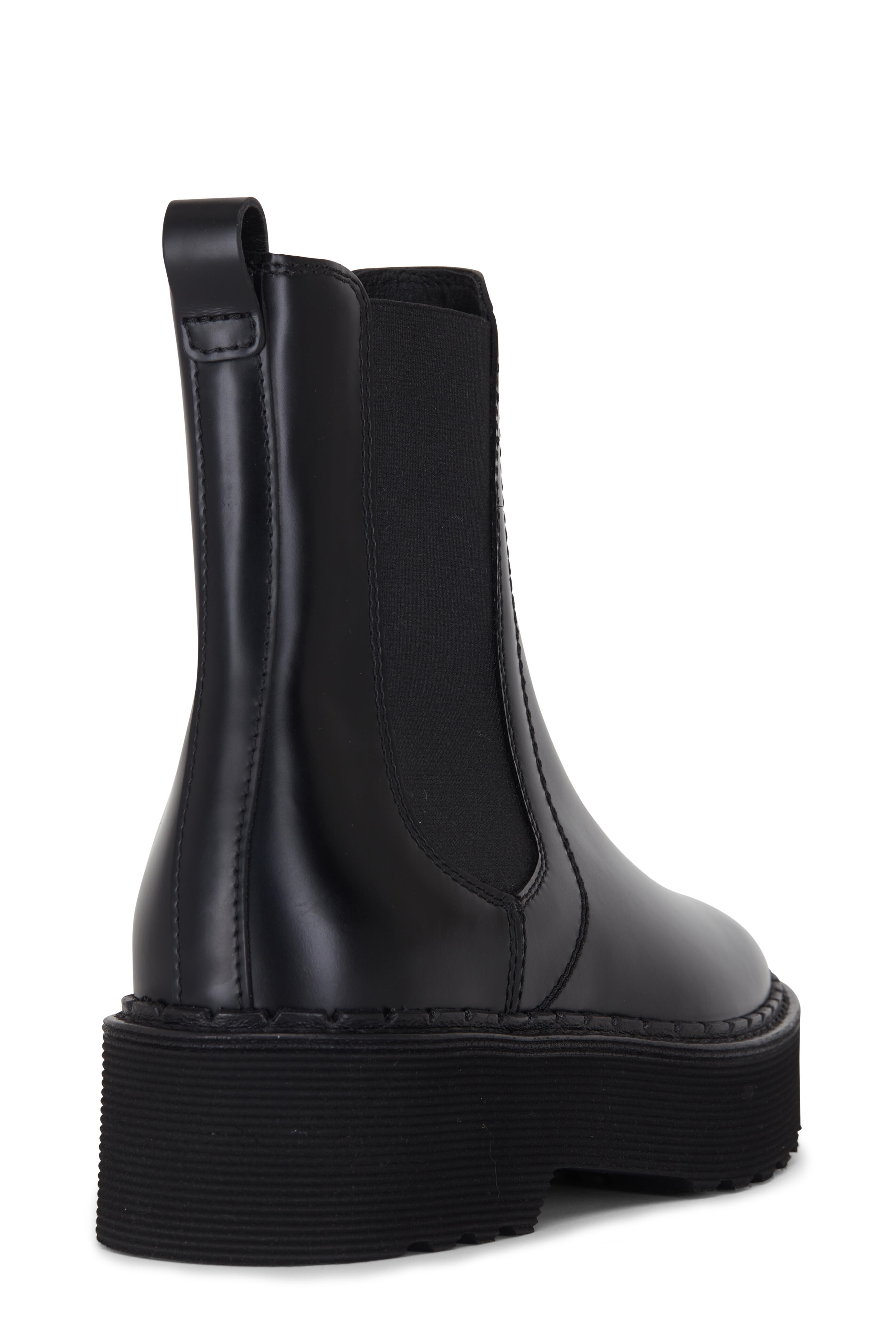 Tod's - Black Leather Pull-On Boot, 45mm