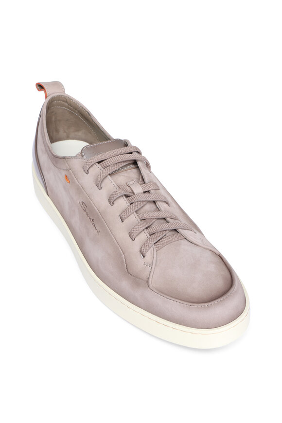 Santoni Montecarlo Sand Suede Lace Up Sneaker - view 1