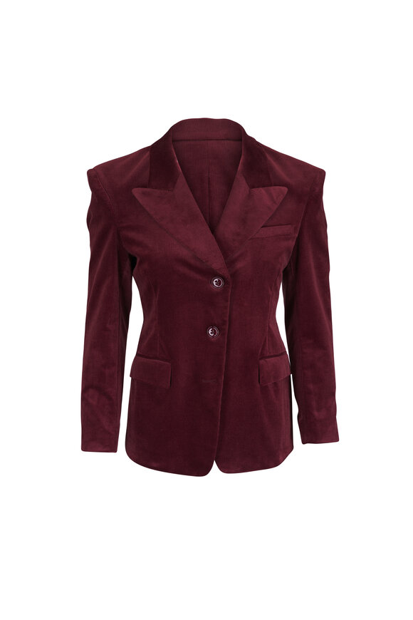 Dorothee Schumacher Twisted Structure Maroon Corduroy Jacket