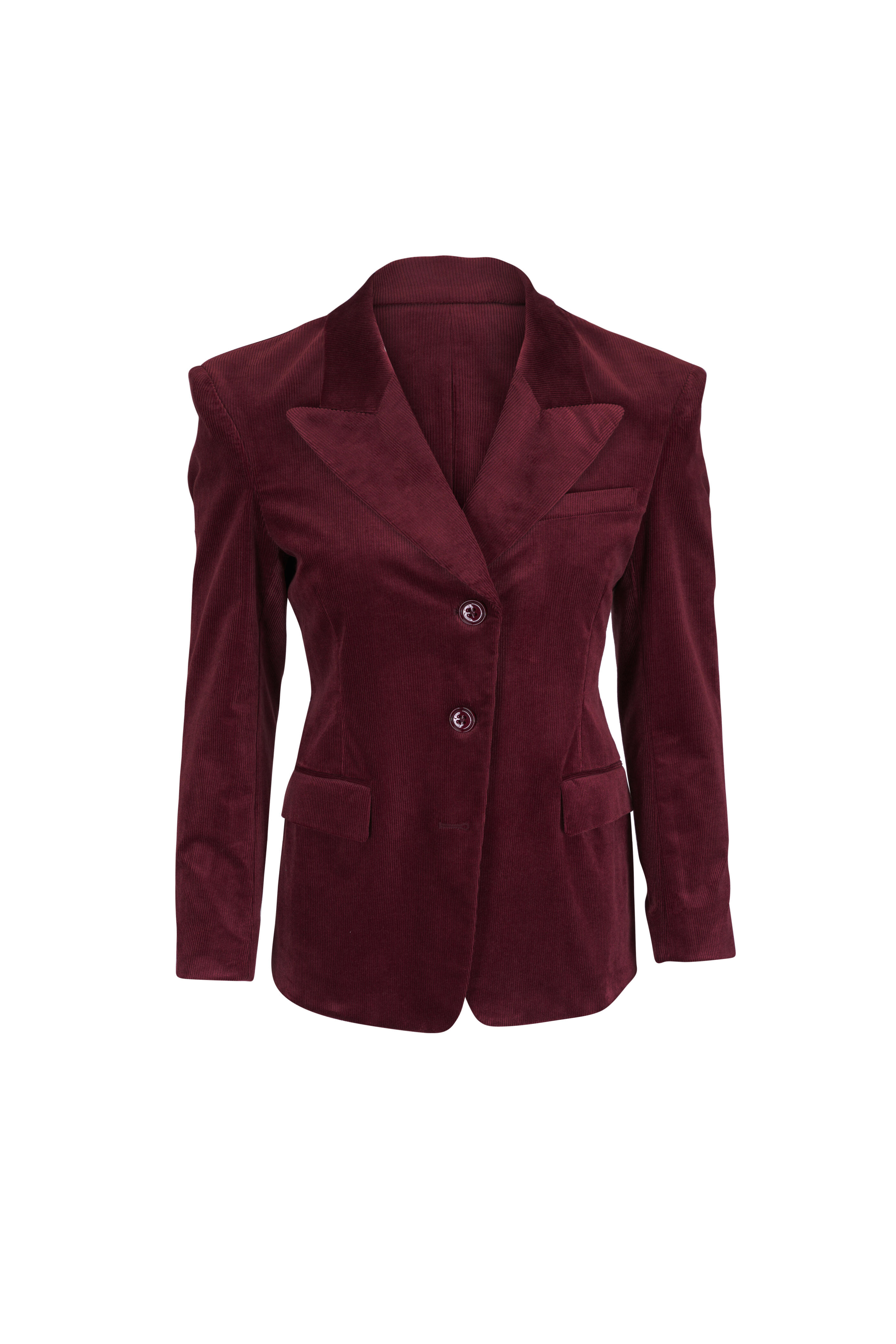 Dorothee Schumacher - Twisted Structure Maroon Corduroy Jacket