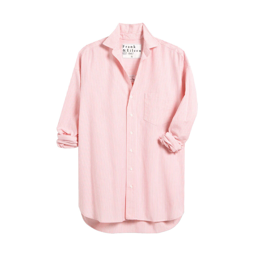 Frank & Eileen - Hot Pink Stripe Shirley Oversized Button Up