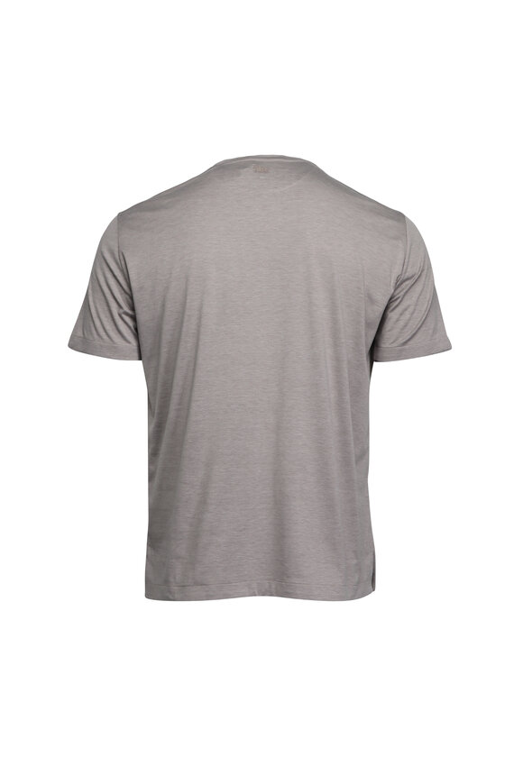 Colombo Light Brown Silk & Cotton T-Shirt - view 2