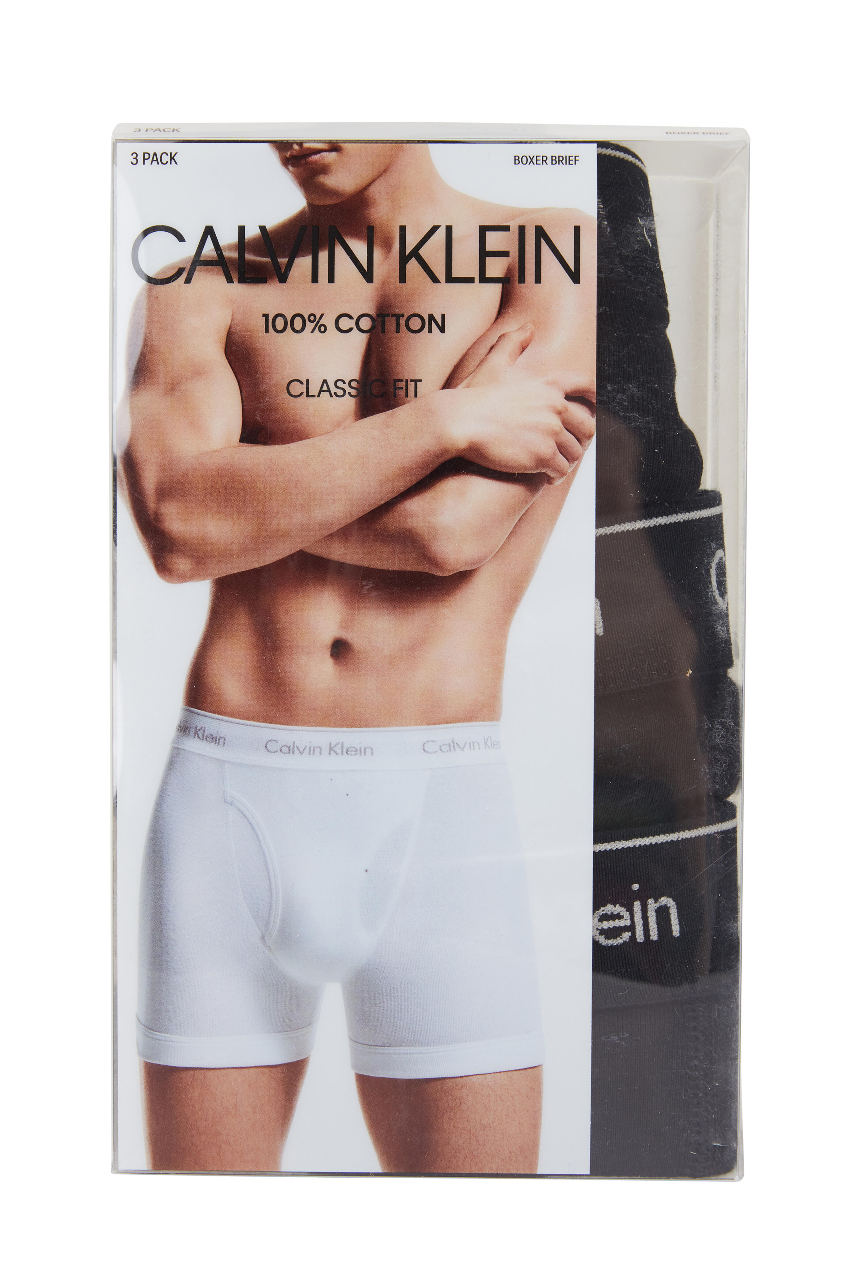 Calvin Klein 100% Cotton Classic Fit 4 Pack Brief New Box Black