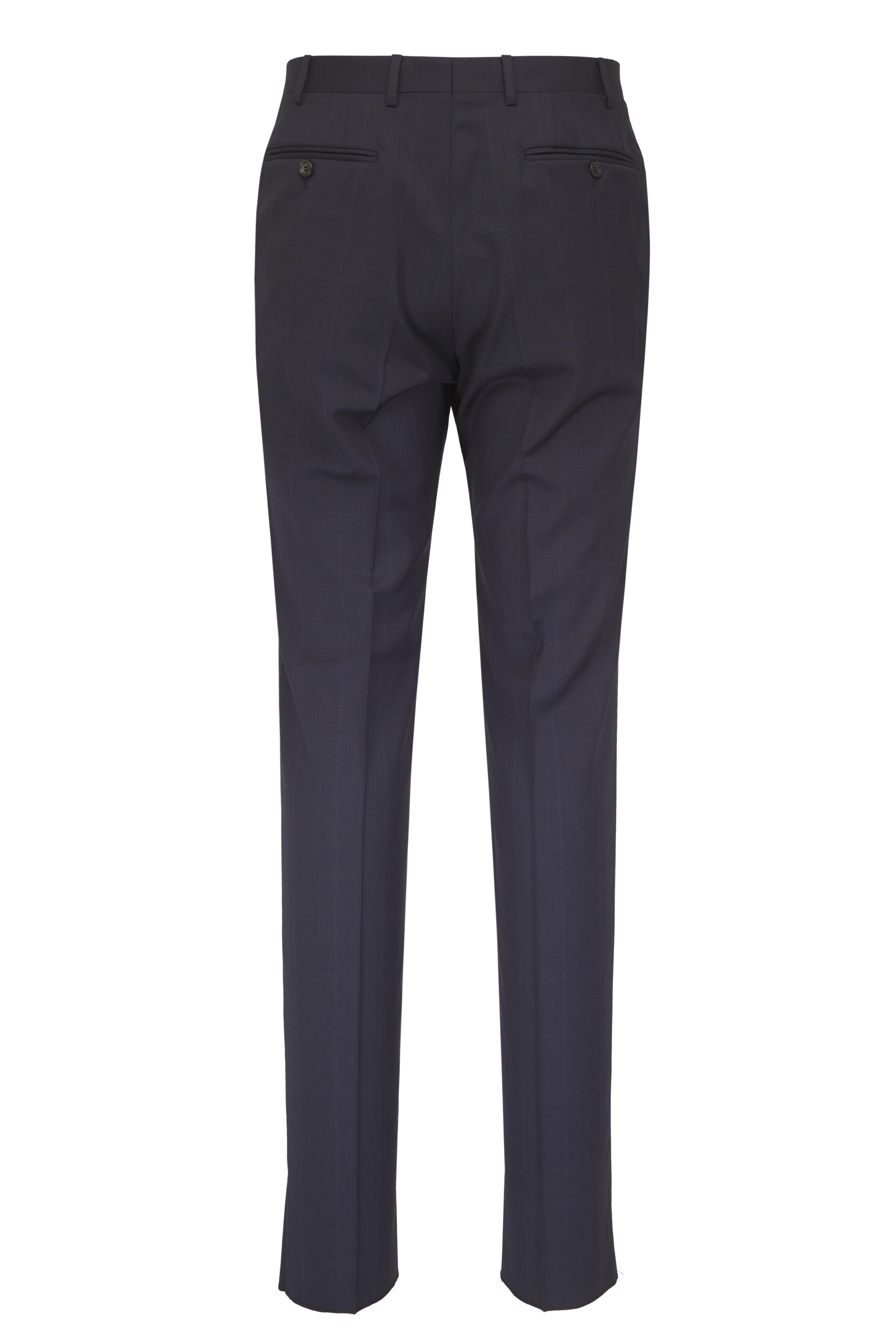 Canali - Midnight Tonal Plaid Wool Suit