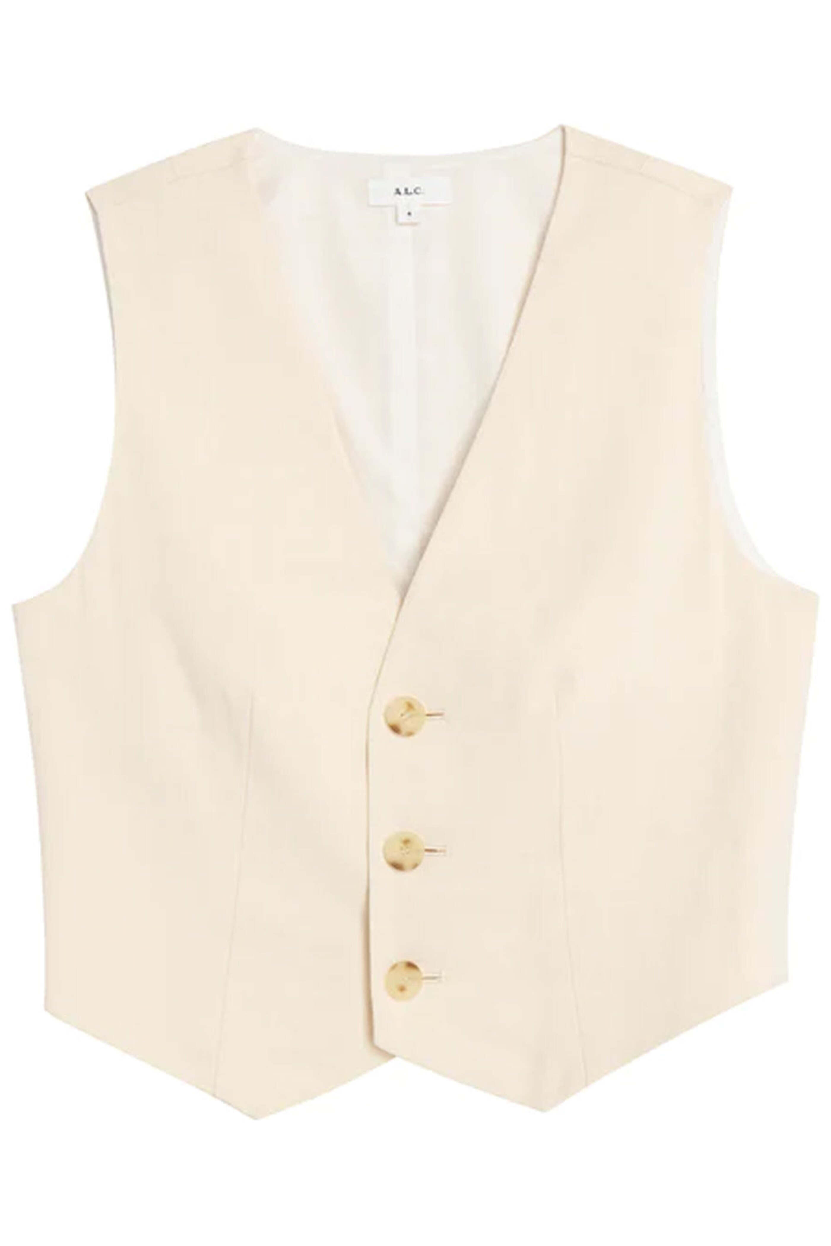 A.L.C. - Bone Maxwell Linen Vest