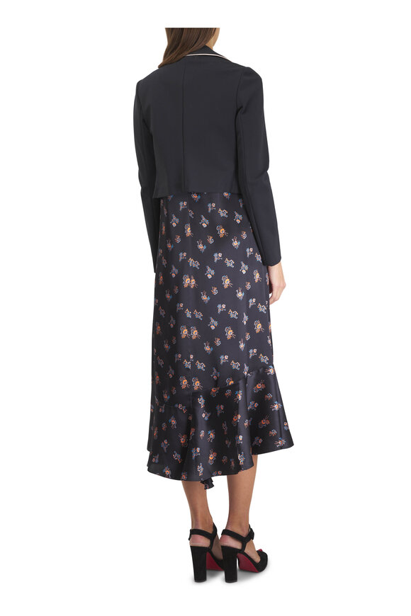 Dorothee Schumacher Emotional Essence Navy & White Tipped Crop Blazer - view 4