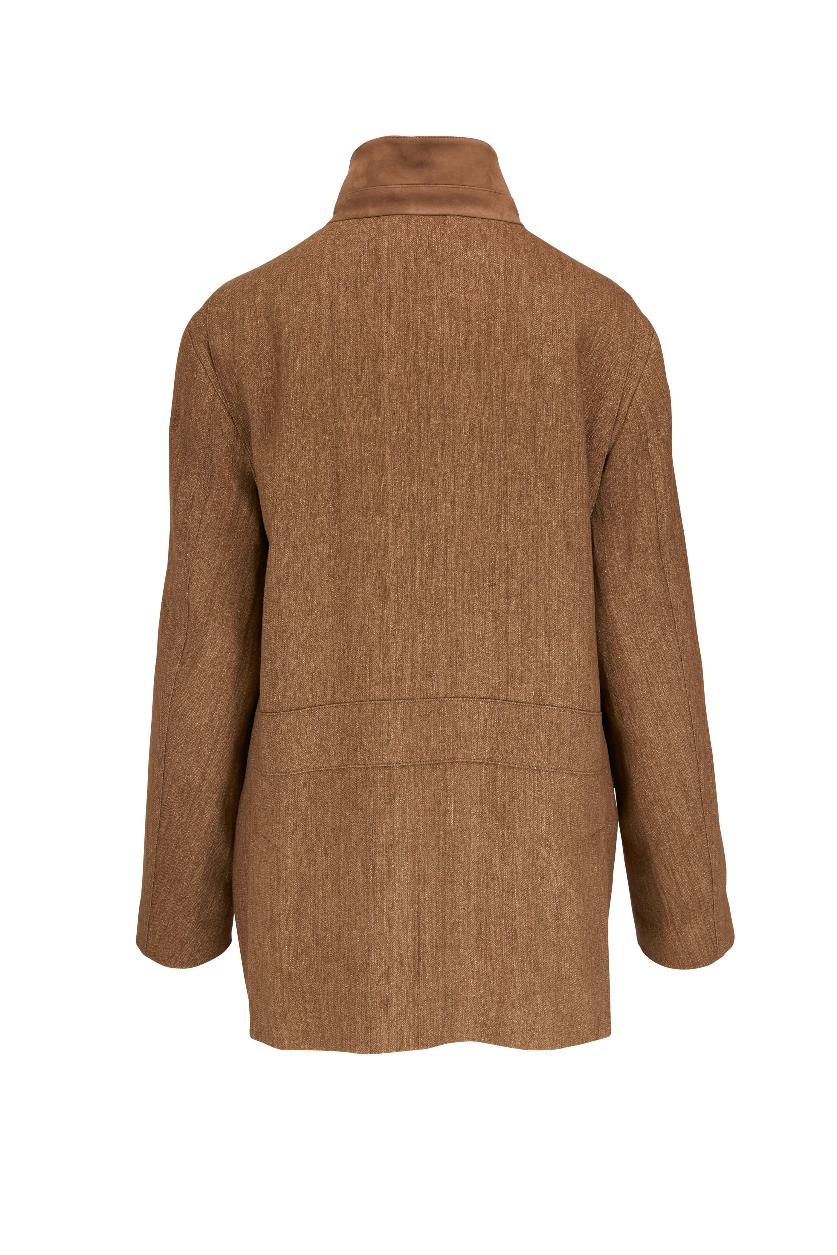 Loro Piana - Icon Roadster Hay Chevron Linen Coat