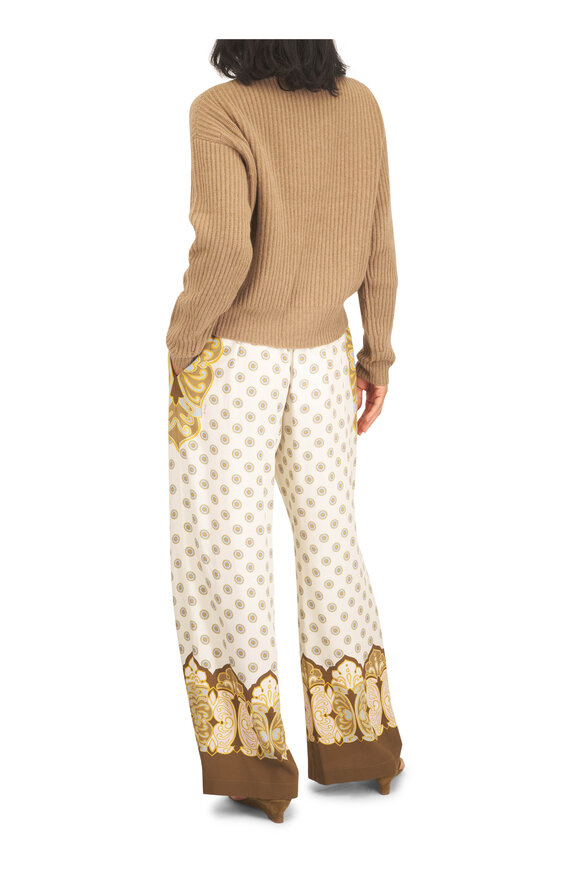 Le Kasha Verbier Camel Cashmere High Neck Sweater - view 4
