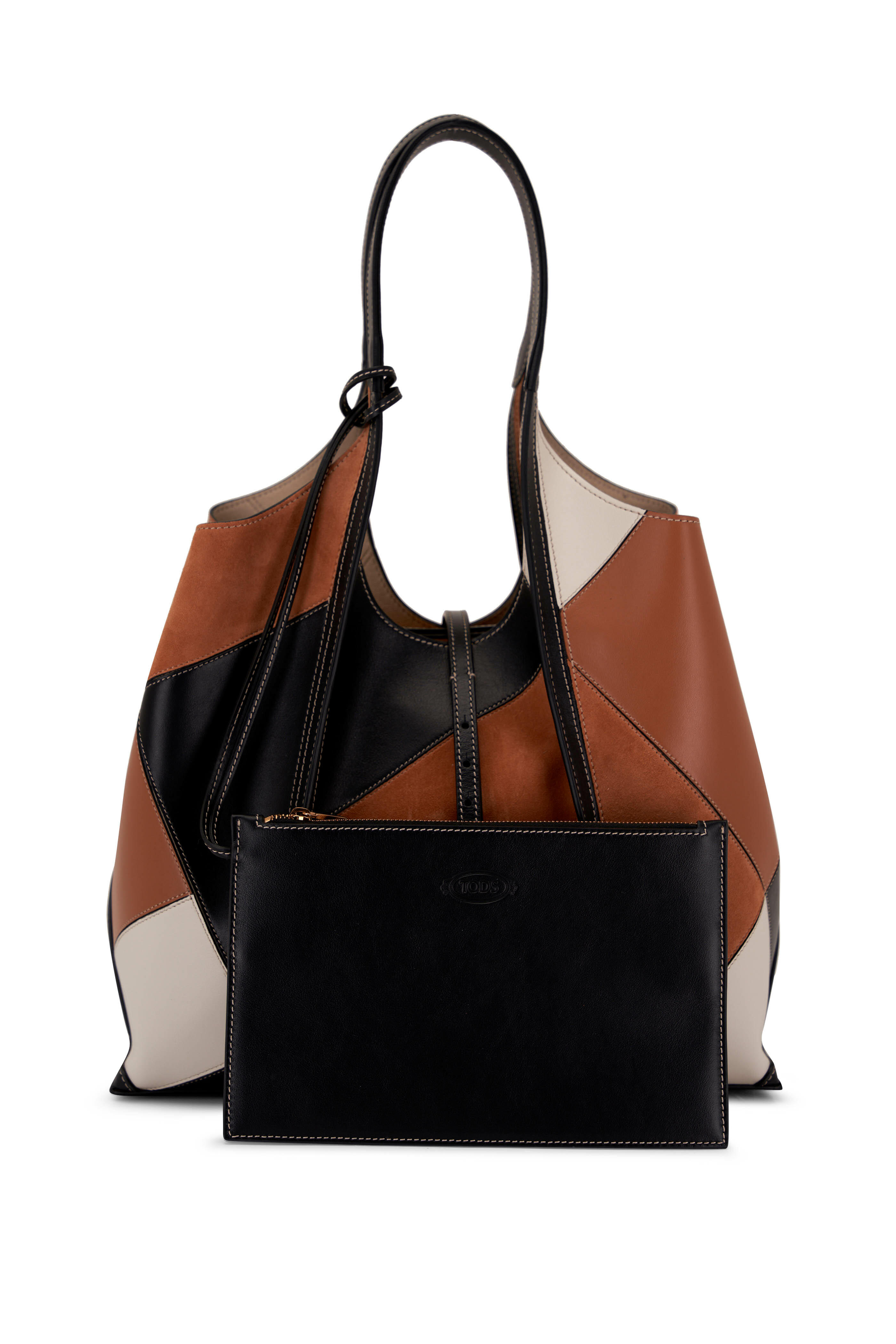 Tod's - Medium T Timeless Patchwork Leather Shopping Bag