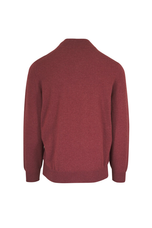 Brunello Cucinelli Lava Cashmere Quarter Zip Pullover - view 2