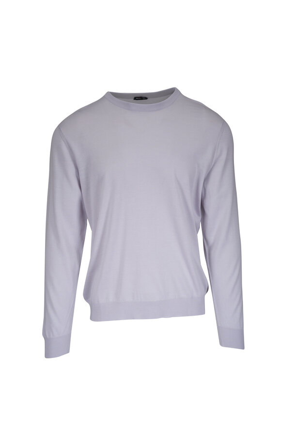 Kiton - Light Gray Lightweight Wool Quarter Zip Pullover