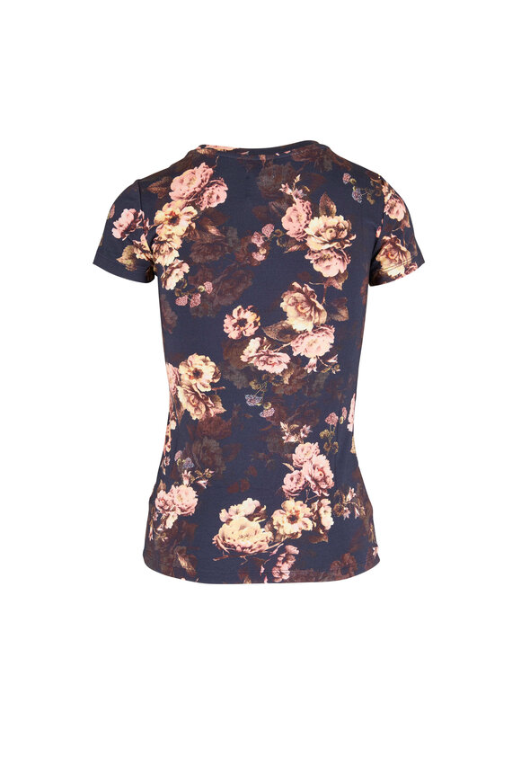 L'Agence - Ressi Midnight Moschata Rose Print T-Shirt