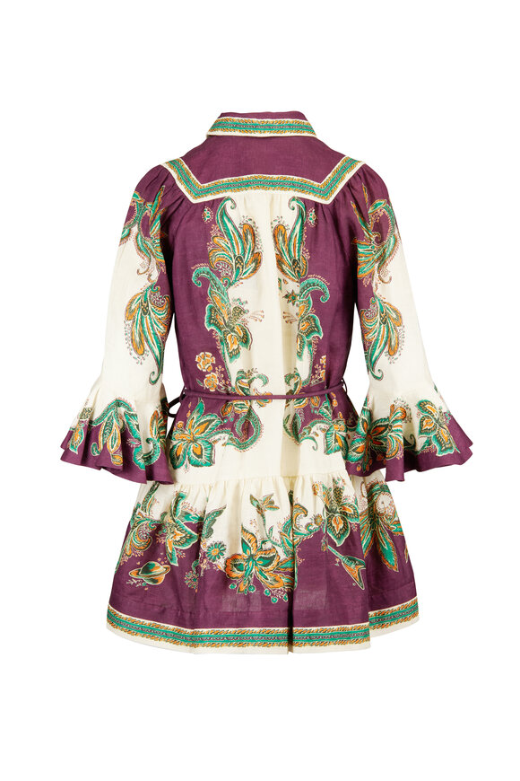 Alémais Ruthie Paisley Linen Mini Dress - view 2