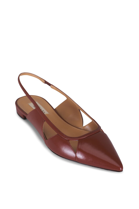 Arteana Savona Brown Leather Slingback Flat