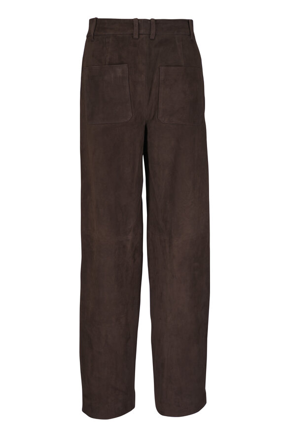 Vince Deep Espresso Suede Wide Leg Pant - view 6
