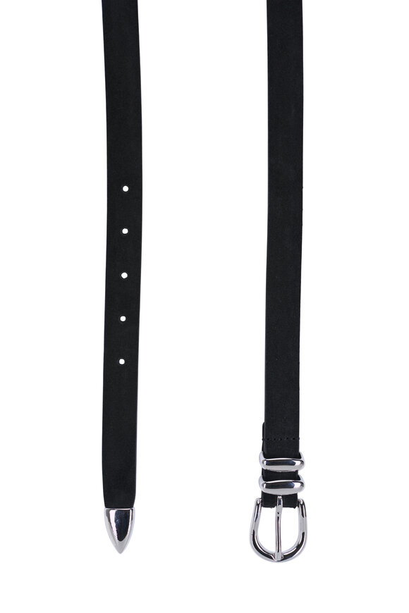 Anderson's Genevieve Black Suede Skinny Belt - view 2