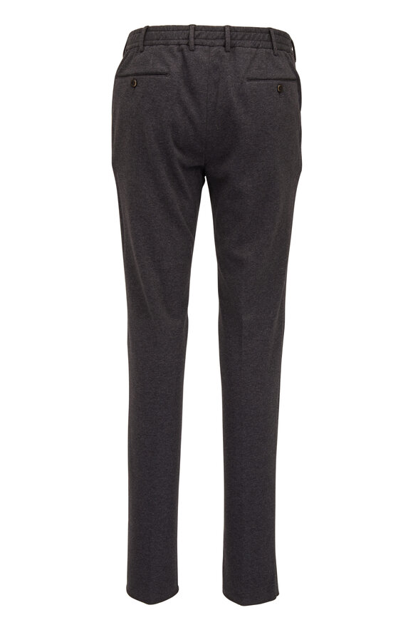 PT Torino - Dark Gray Mélange Drawstring Trouser