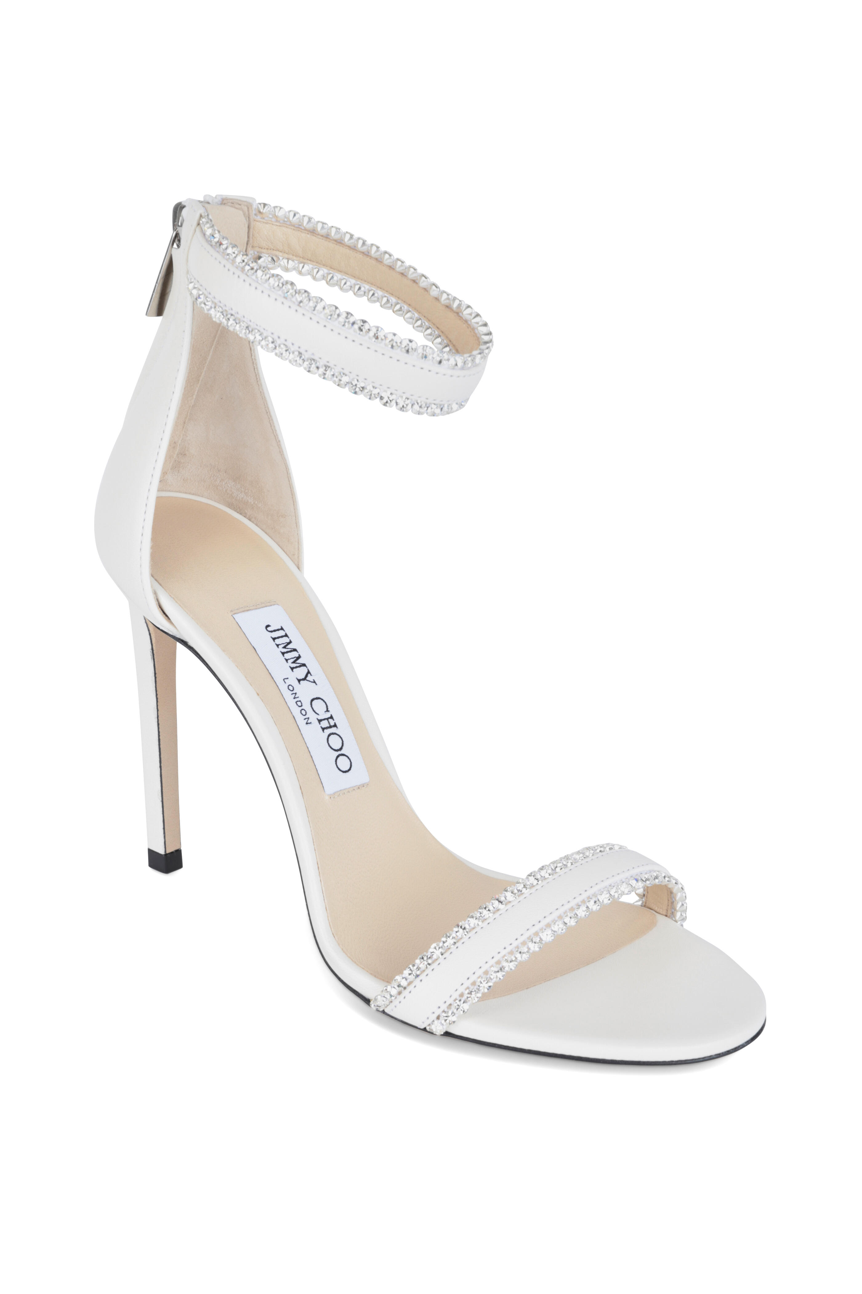 Jimmy Choo Avenue leather sandals - White