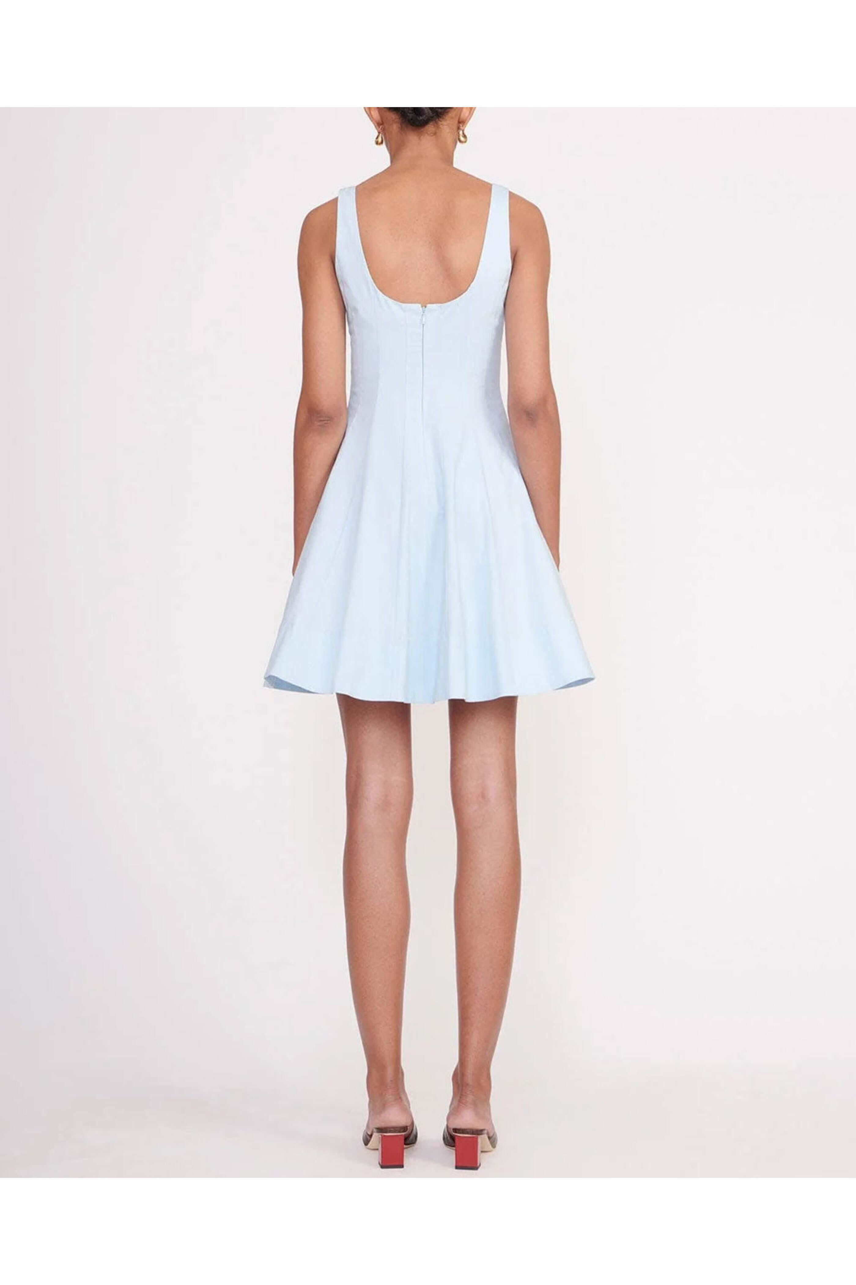 Staud - French Blue Mini Wells Dress