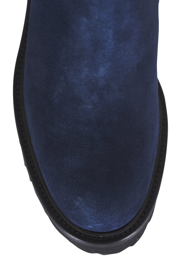 Ron White Kaylee French Navy Suede Zip Boot, 60mm - view 4