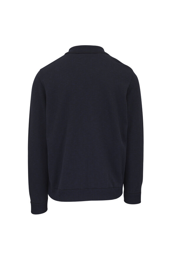 Maurizio Baldassari Navy Blue Horizontal Stripe Cardiagn - view 3