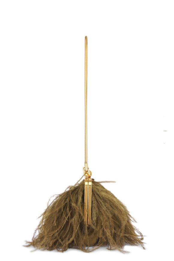 Khaite Lilith Olive Feather Chain Crossbody - view 4