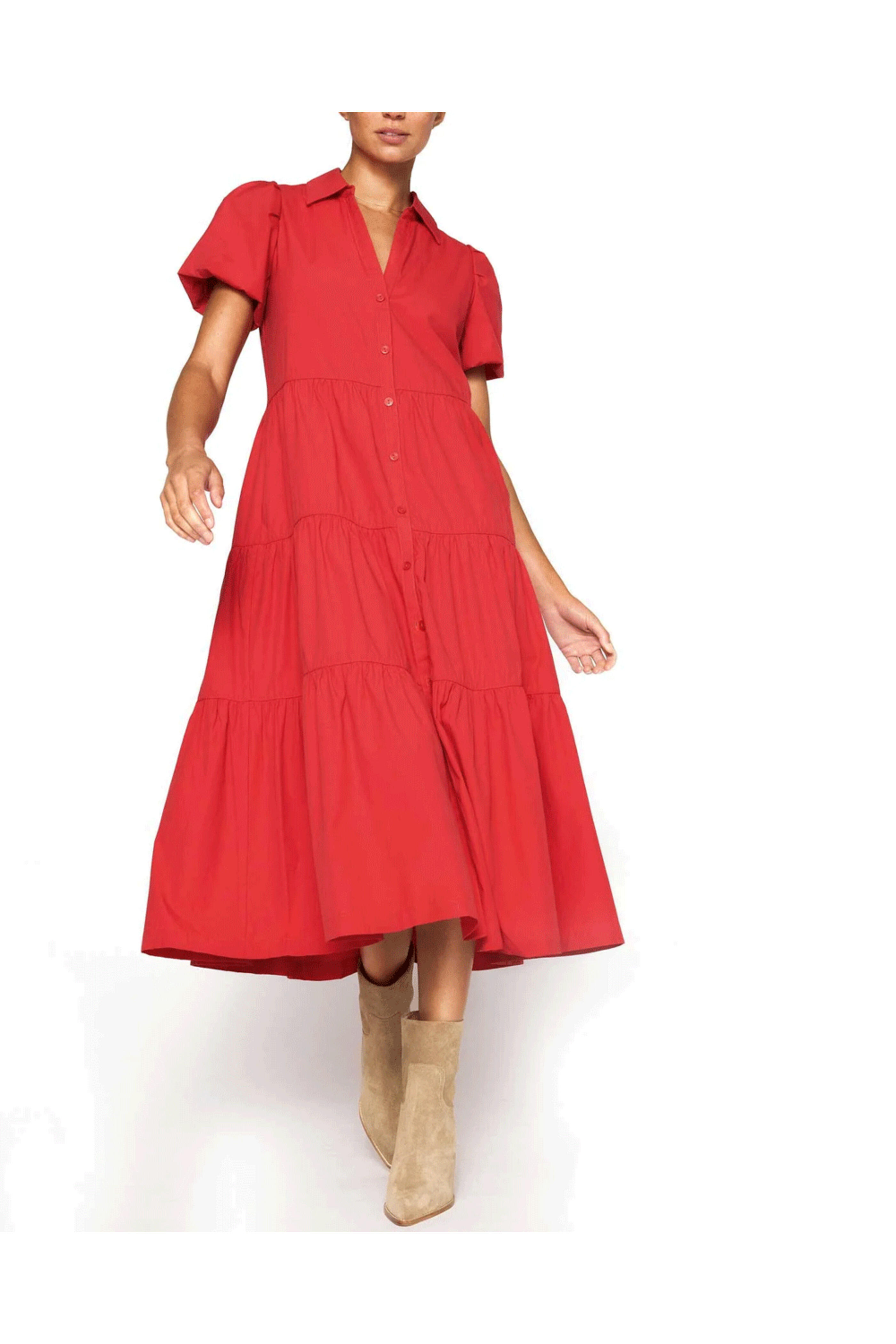 Brochu Walker - Carmine Red Havana Dress