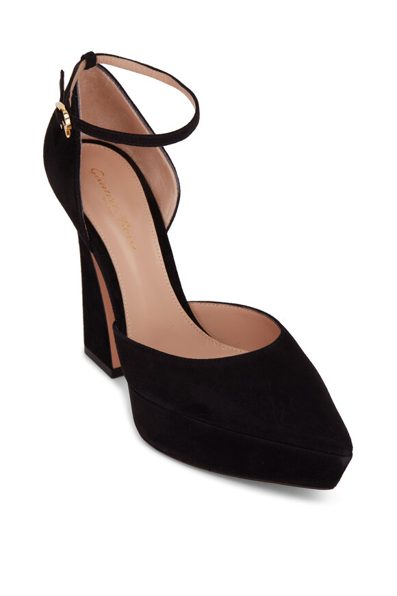 Gianvito Rossi - Vertigo Black Platform Ankle Strap Pump