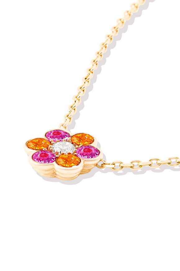 Campbell + Charlotte 14k Yellow Gold Family Bloom Necklace - view 2