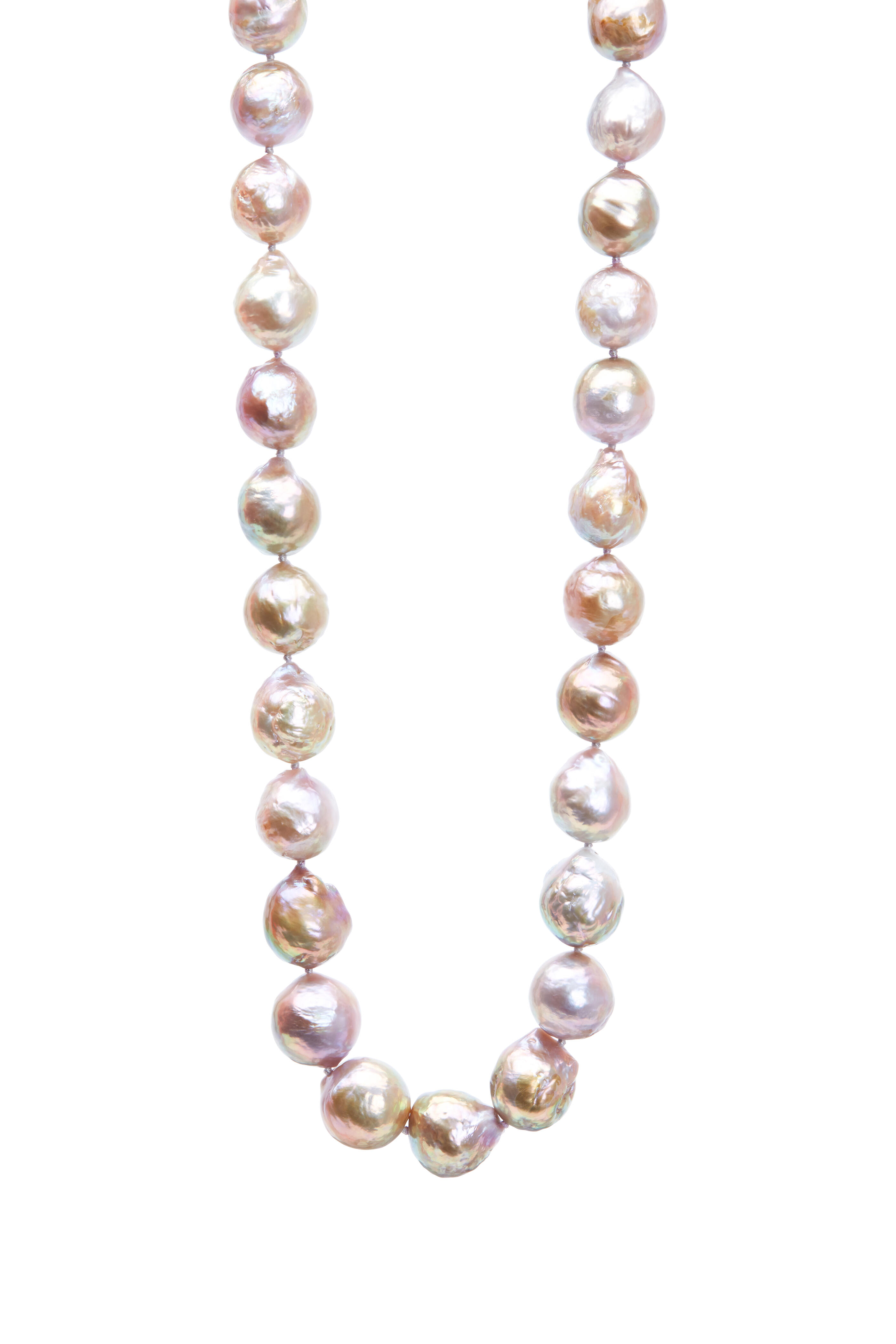 Sylva & Cie. 18K Yellow Gold Pink Sapphire Oval Riviera Necklace